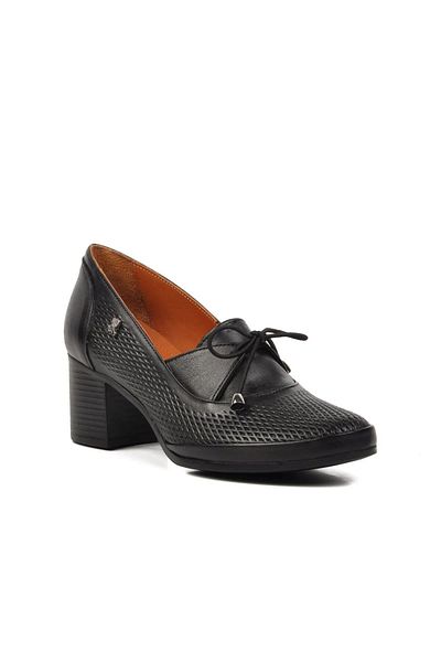 venüs ayakkabı Venus 1374Y Genuine Leather Women's Anatomical Shoes Black Ç
