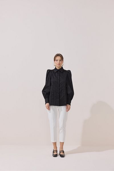 NUR KALAY COLLECTION Scalloped Shirt