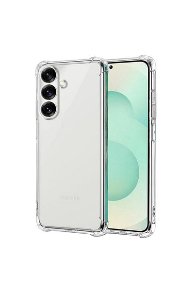 SKYDDAR INNOVATION Carcasă pentru Samsung Galaxy S25 Plus, rezistentă la șocuri, transparentă, subțire, din silicon, transparentă, set de autocolante