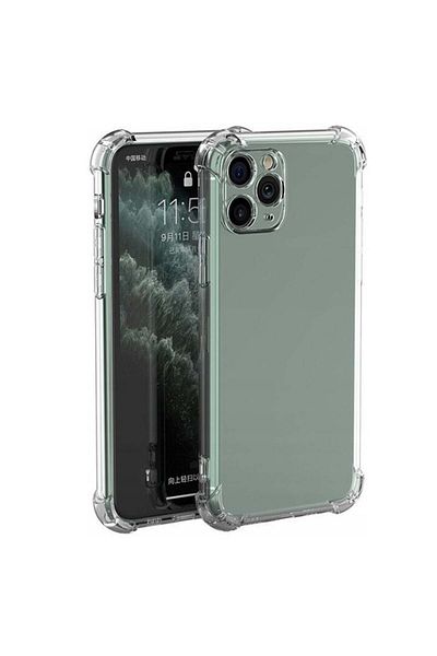 SKYDDAR INNOVATION Carcasă pentru iPhone 11 Pro, rezistentă la șocuri, transparentă, subțire, din silicon, set de autocolante