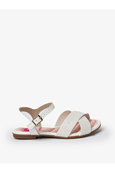 Molekinha Girls Sandals With Back Strap White | Made In Brazil