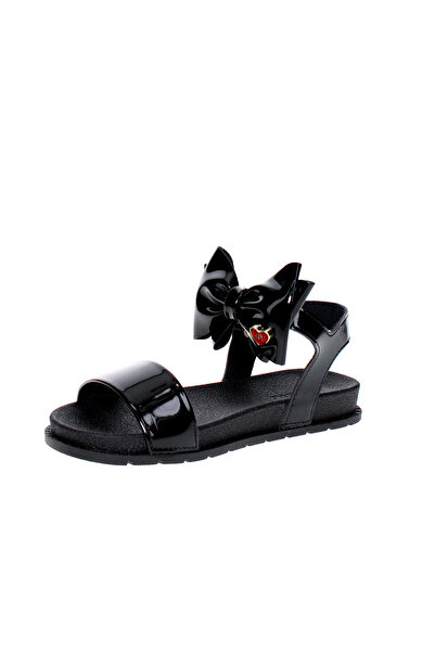 Molekinha Junior Girls Sandals With Back Strap Black | Made In Brazil