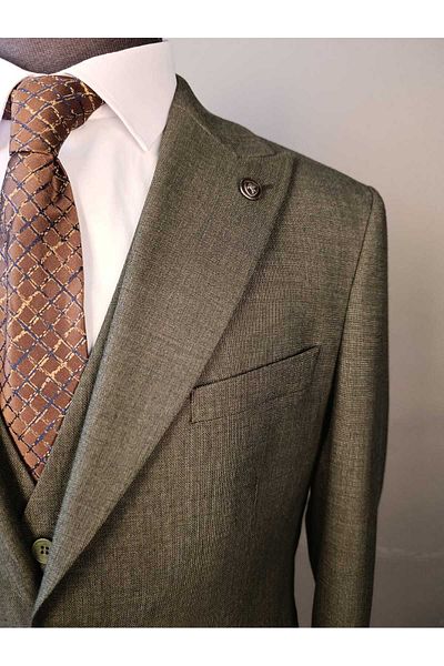 Ted Davıd Khaki Vest Suit