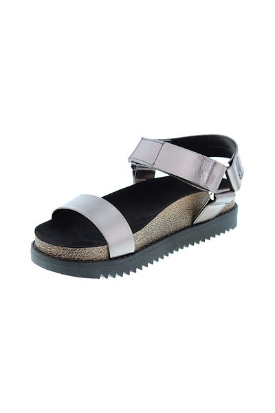 Moleca Ladies Sandals With Back Strap Pewter | Made In Brazil