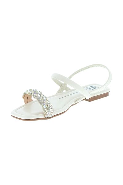 Moleca Ladies Sandals With Back Strap Off White | Made In Brazil