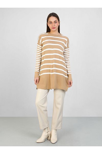 Por La Cara Knitwear Tunic - Biskuvi - Por La Cara