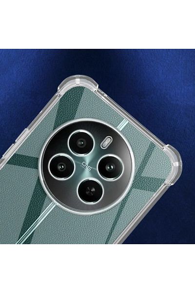 SKYDDAR INNOVATION Case for Realme 12+ / 12 4G / 13 4G, Shockproof Clear from Silicone Slim, Transparent, sticker set