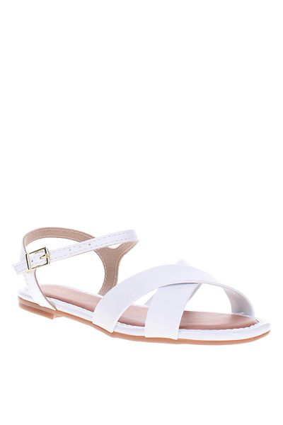 Molekinha Infant Girls Sandals With Back Strap White | Made In Brazil