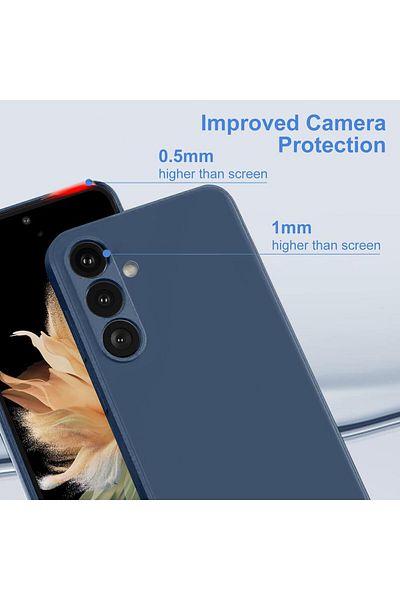 SprintMag Husa Protectie Premium pentru Samsung Galaxy A54 5G/A54 Liquid Silicone Microfibra Albastru Inchis