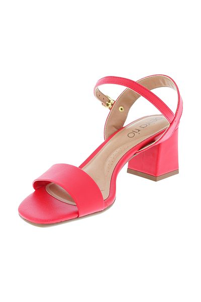 Beira Rio Ladies Mid Heel Sandals Red | Made In Brazil