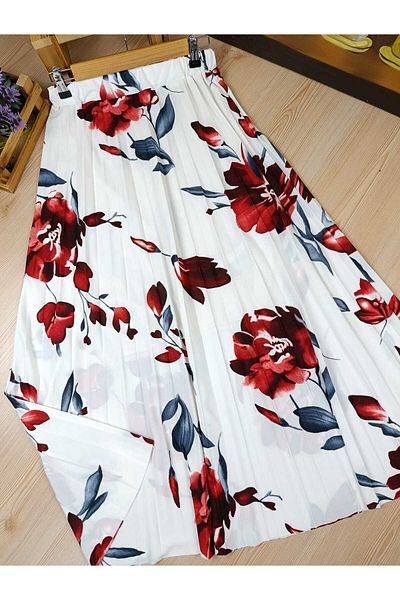 ALMİNA Standard Size, Crepe Fabric, Half-Lined Pleated Skirt