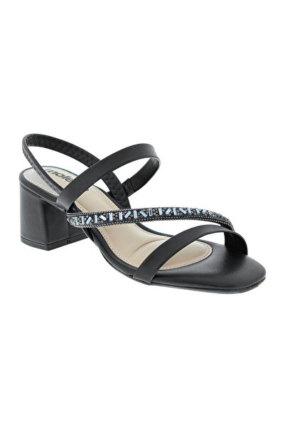 Moleca Ladies Mid Heel Sandals Black | Made In Brazil