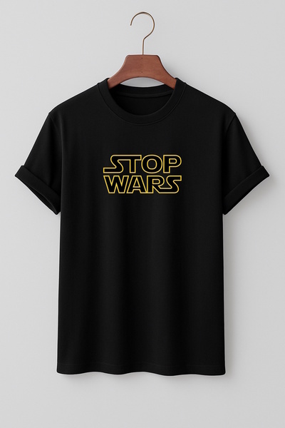 Elvellon Oversize Kalıp, Unisex, Stop Wars Star Wars Tasarım Tişört
