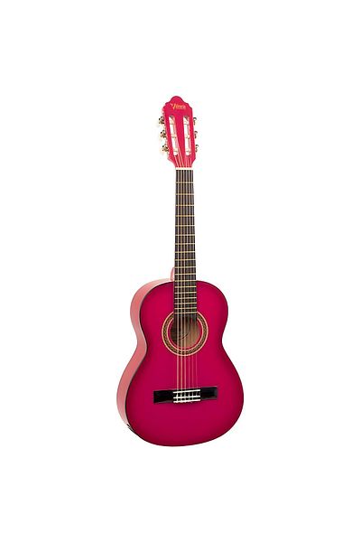 VALENCIA VC102PKS, 1/2 classical guitar, pink sunburst finish