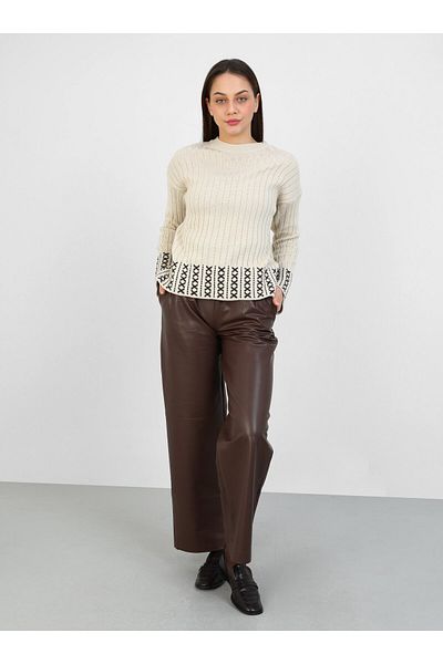 Por La Cara Knitwear Tunic - Χρώμα πέτρας - Por La Cara