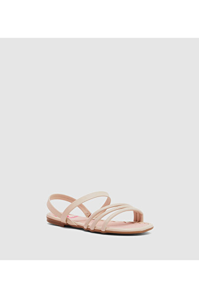Molekinha Girls Sandals With Back Strap Beige | Made In Brazil
