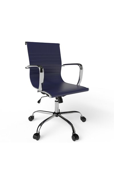 Mahmayi Modern UL UT-C031L Low Back PU Office Chair Ergonomic Chair Ideal for Home Office - Blue