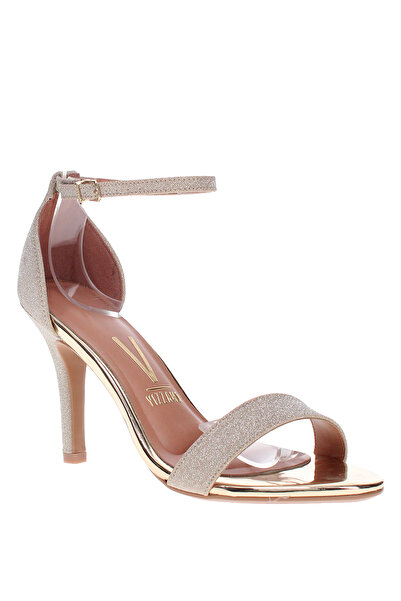 VİZZANO صندل فيزانو للسيدات للحفلات باللون الذهبي | صنع في البرازيل
