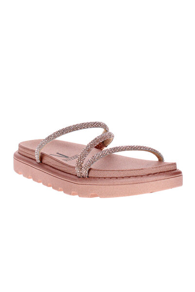VİZZANO Vizzano Ladies Flat Sandals Gold Pink | Made In Brazil