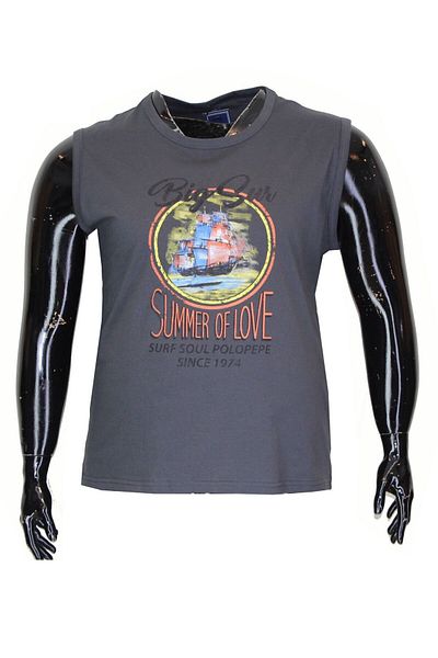 POLOPEPE Men's Plus Size T-Shirt 2118 Smoked-Smoked - 5XL