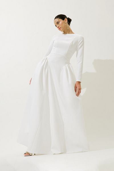 Manuka Lora Evening Dress Ecru