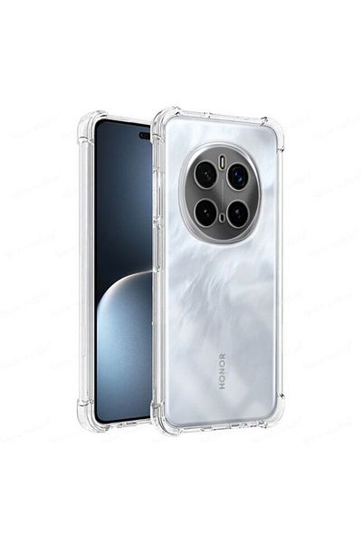 SKYDDAR INNOVATION Case for Honor Magic7 Pro, Shockproof Clear from Silicone Slim, Transparent, sticker set