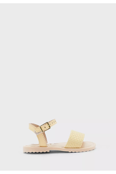 Molekinha Infant Girls Sandals With Back Strap Yellow | Made In Brazil