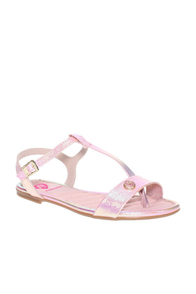 Molekinha صندل وردي للفتيات الصغيرات بحزام خلفي | صنع في البرازيل