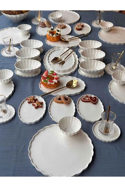 ROSSEV Breakfast Set Twist 58 Pieces for 6 People