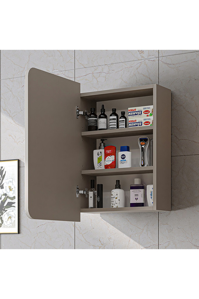ROOMART Likya Kulpsuz Tek Kapaklı Aynalı Mdflam 45 Cm Aynalı Banyo Üst Dolabı