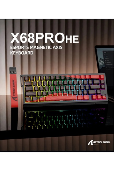 silabor X68PRO HE Wireless Kablosuz Rapid Trigger Snap Tap Hall Efect Keyboard Magnetic Switch
