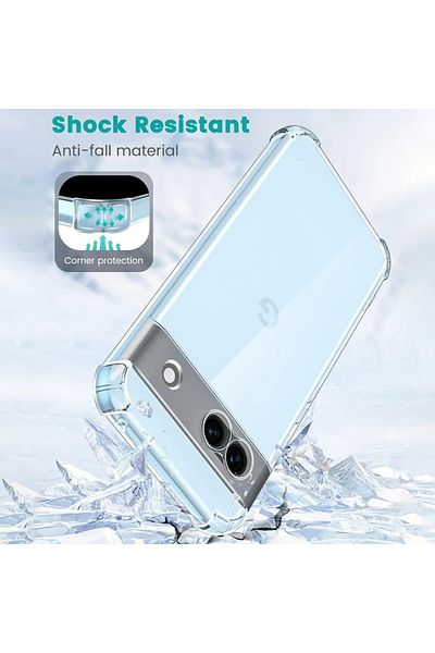 SKYDDAR INNOVATION Case for Google Pixel 9 Pro, Shockproof Clear from Silicon Slim, Transparent, sticker set