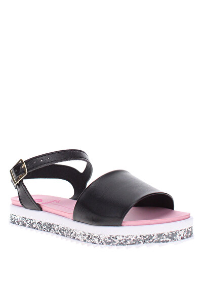 Molekinha Pre Teen Girls Sandals With Back Strap Black | Made In Brazil