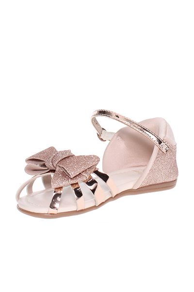 Molekinha Infant Girls Sandals With Back Strap Rose Gold | Made In Brazil