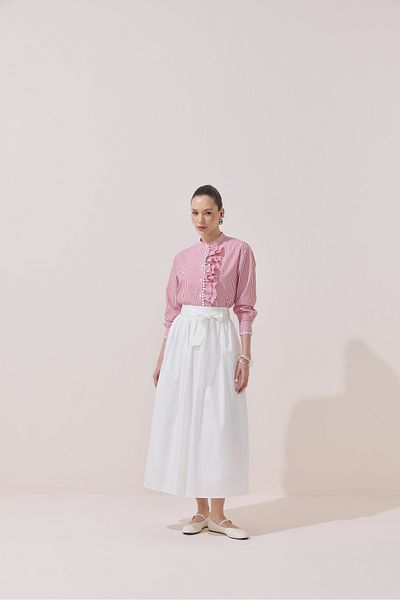 NUR KALAY COLLECTION Tight Lined Poplin Skirt