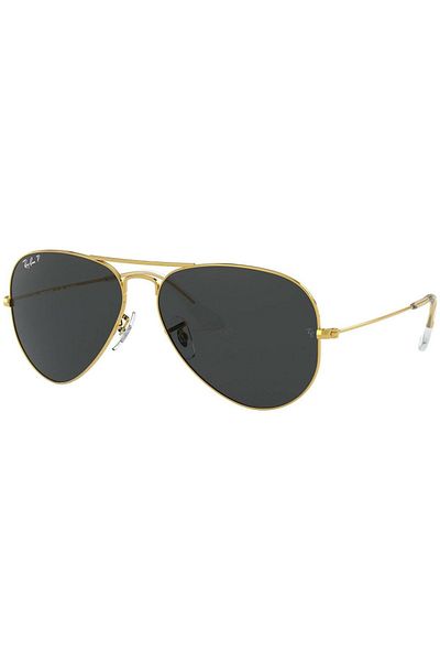 Ray-Ban Ray-Ban Aviator RB3025 9196/48 – Sunglasses, Gold, Black Polarized Lenses, Size 62