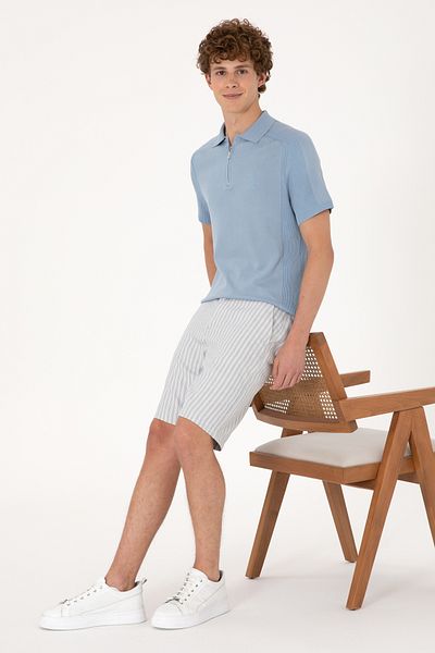 U.S. Polo Assn. Men's Light Gray Woven Shorts 50300135-Vr001