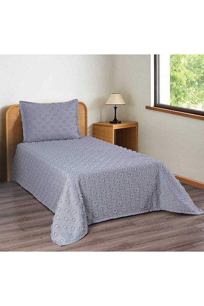 d'niss home touch of nature in your home Pompom Patterned 2 Piece Single Bedspread