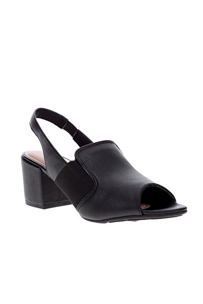 Modare صندل نسائي بكعب متوسط أسود | صنع في البرازيل