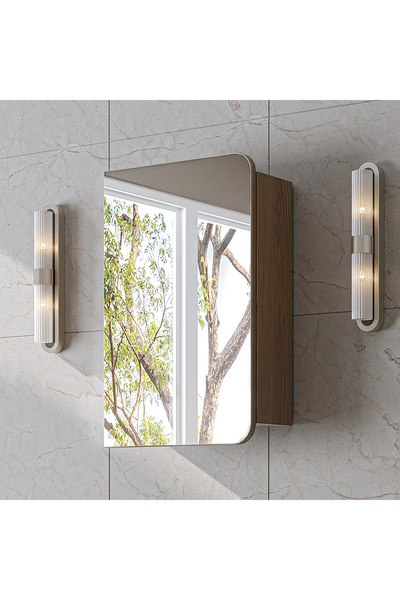 ROOMART Likya Kulpsuz Tek Kapaklı Aynalı Mdflam 45 Cm Aynalı Banyo Üst Dolabı