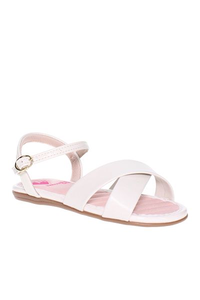 Molekinha Infant Girls Sandals With Back Strap Off White | Made In Brazil