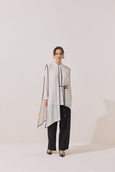 NUR KALAY COLLECTION Stylish Tunic with Belt