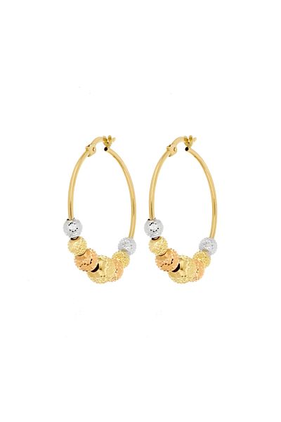 MOHI Fine Jewellery 14k yellow, white and rose gold earrings