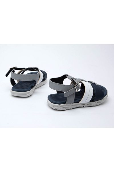 MOLEKINHO Infant Boys Sandals With Back Strap Grey | Made In Brazil
