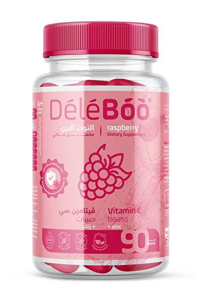 DeleBoo Vitamin C + Zinc Raspberry 90 BEANS
