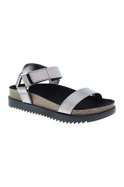 Moleca Ladies Sandals With Back Strap Pewter | Made In Brazil
