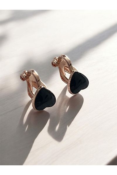 alpikom Stylish Heart-Detailed Clip Earrings for People Without Ear Hole Practical Compression Heart Earrings Clip Earrings