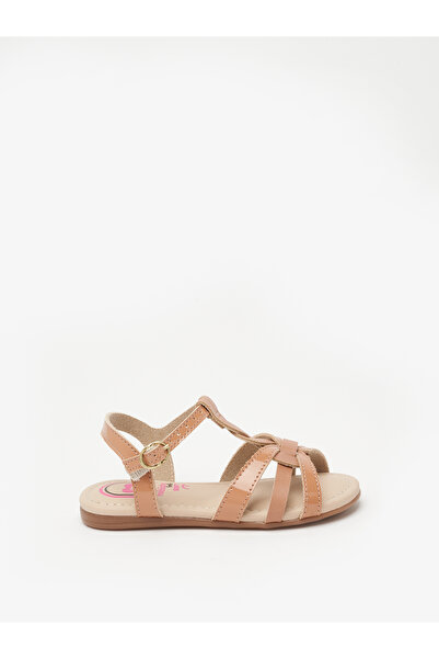 Molekinha Girls Sandals With Back Strap Beige | Made In Brazil