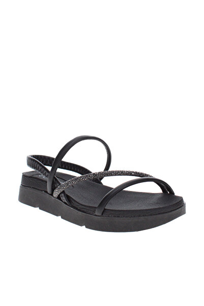 Beira Rio Ladies Low Heel/Wedge Comfort Sandals Black | Made In Brazil
