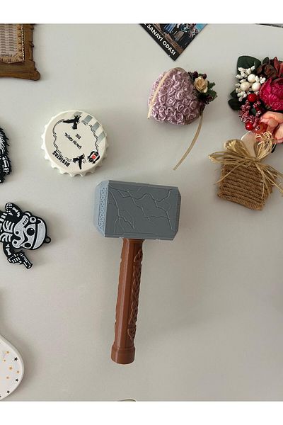 WELLCUT Thor's Hammer Design Bottle Opener – Mjolnir 3D Print with Magnet (16 cm)